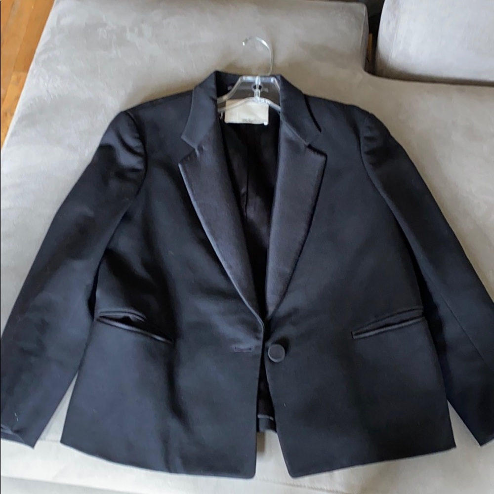 Phillip Lim cropped tuxedo blazer box cut